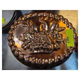 Copper-Toned Mold With Fruit Motif Design