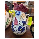 Gambuca Mario Deruta Italian Rooster Pitcher