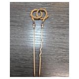 Antique Gold Fill Hair Pin with Knot Design