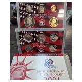2001 United States Mint Silver Proof Set