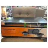 Red Stone 8-Piece Cast Iron Cookware Set