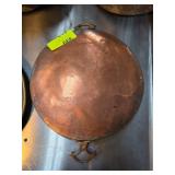 Copper Pan with Brass Handles