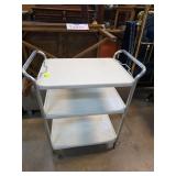 Three-Tier Metal Utility Cart With Casters