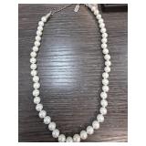 Klssaka Faux Pearl Necklace With Clasp