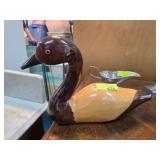 Hand-Painted Wooden Duck Decoy Sculpture