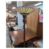 Stained Glass and Metal Floor Lamp