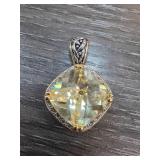 Costume Pendant with Believed Quartz Stone