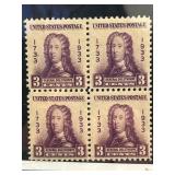 1933 General Oglethorpe U.S. Postage Block