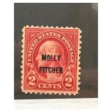 1928 Molly Pitcher Overprint Stamp