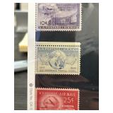 1949 U.S. Airmail Stamp Set of 3