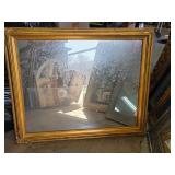 Gold-Toned Ornate Framed Wall Mirror