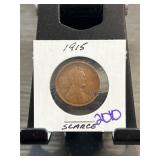 1915 Lincoln Wheat Penny in Holder