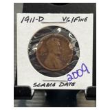 1911-D Lincoln Wheat Cent in Graded Holder