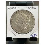 1902-O Morgan Silver Dollar EF/AU