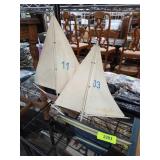 Decorative Wooden Sailboat Models