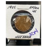 1925 Lincoln Wheat Cent EF/AU 45
