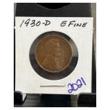 1930-D Wheat Penny in Extra Fine Condition