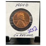 1954-D Lincoln Wheat Cent, CH Red UNC