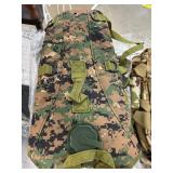Camouflage Hydration Backpack With Green Accents