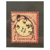 Germany #17 1 Groschen Rose Stamp