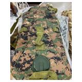 Camouflage Hydration Backpack With Green Straps