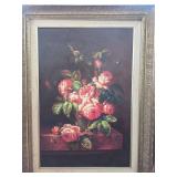 Floral Canvas Print in Ornate Frame