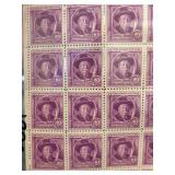 1948 US 3-Cent Paul Cezanne Stamp Sheet
