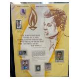 John F. Kennedy Stamp Tribute Display