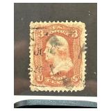 1867 U.S. #94 3-Cent F Grill Stamp
