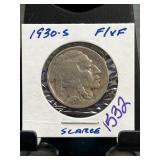 1930-S Buffalo Nickel in Fine to Very Fine Conditi