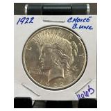 1922 Peace Dollar, BU Condition