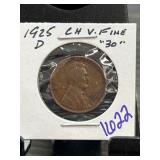 1925-D Lincoln Wheat Cent in Very Fine Condition