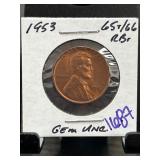 1953 Lincoln Wheat Cent Gem Uncirculated