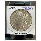 1882 Morgan Silver Dollar in High Grade