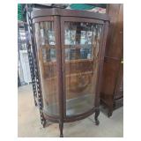 Antique Wooden Curio Display Cabinet With Glass Pa