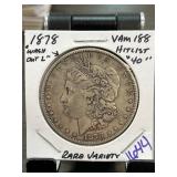 1878 Morgan Dollar VAM 188 Rare Variety