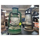 Dietz Lantern Pair in Green and Black Finishes