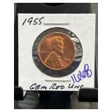 1955 Lincoln Wheat Penny Gem UNC