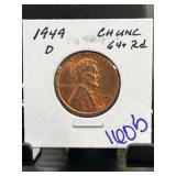 1949-D Lincoln Wheat Cent CH UNC 64+ RD