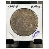 1899-O Morgan Silver Dollar in G Fine Condition