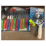 Colorful Knife Set and Dexter Pizza Cutter