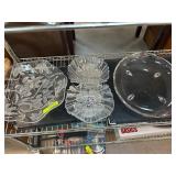 Three Decorative Glass Serving Pieces