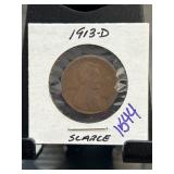 1913-D Lincoln Wheat Cent Coin