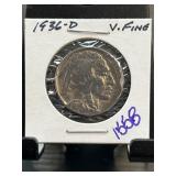 1936-D Buffalo Nickel in Very Fine Condition