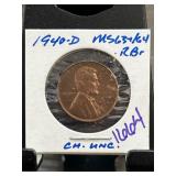 1940-D Lincoln Wheat Cent in Holder
