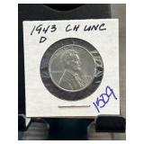 1943 D Lincoln Steel Wheat Cent