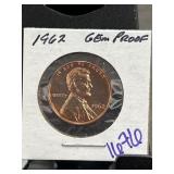 1962 Lincoln Cent Gem Proof Coin