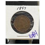 1897 Indian Head One Cent Coin