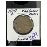 1919-D Buffalo Nickel, VG Detail