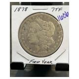 1878 7TF Morgan Silver Dollar Coin